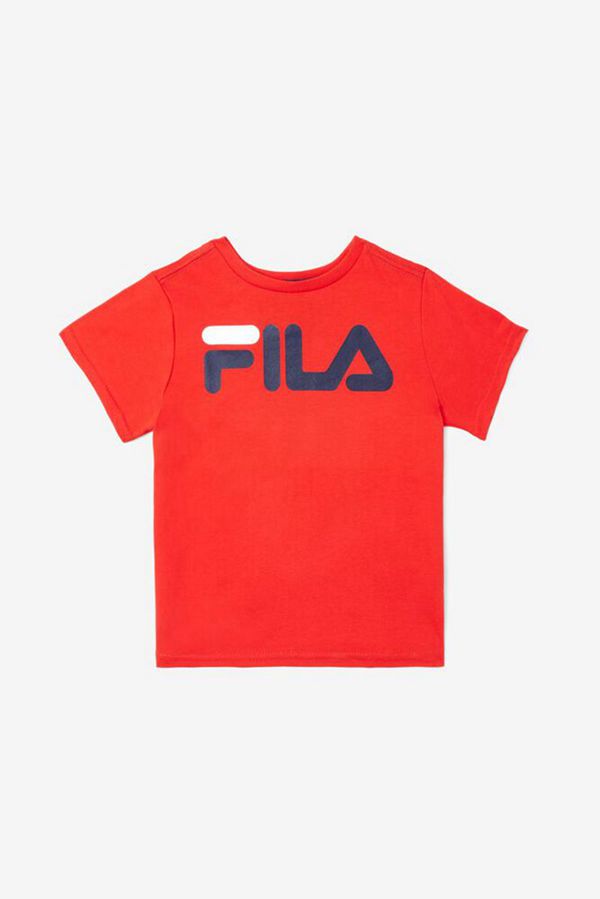 Camisetas Fila Rapaz Vermelhas - Fila Toddler Logo Portugal Lojas,YQUL-67423